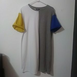 Colorblock t-shirt dress